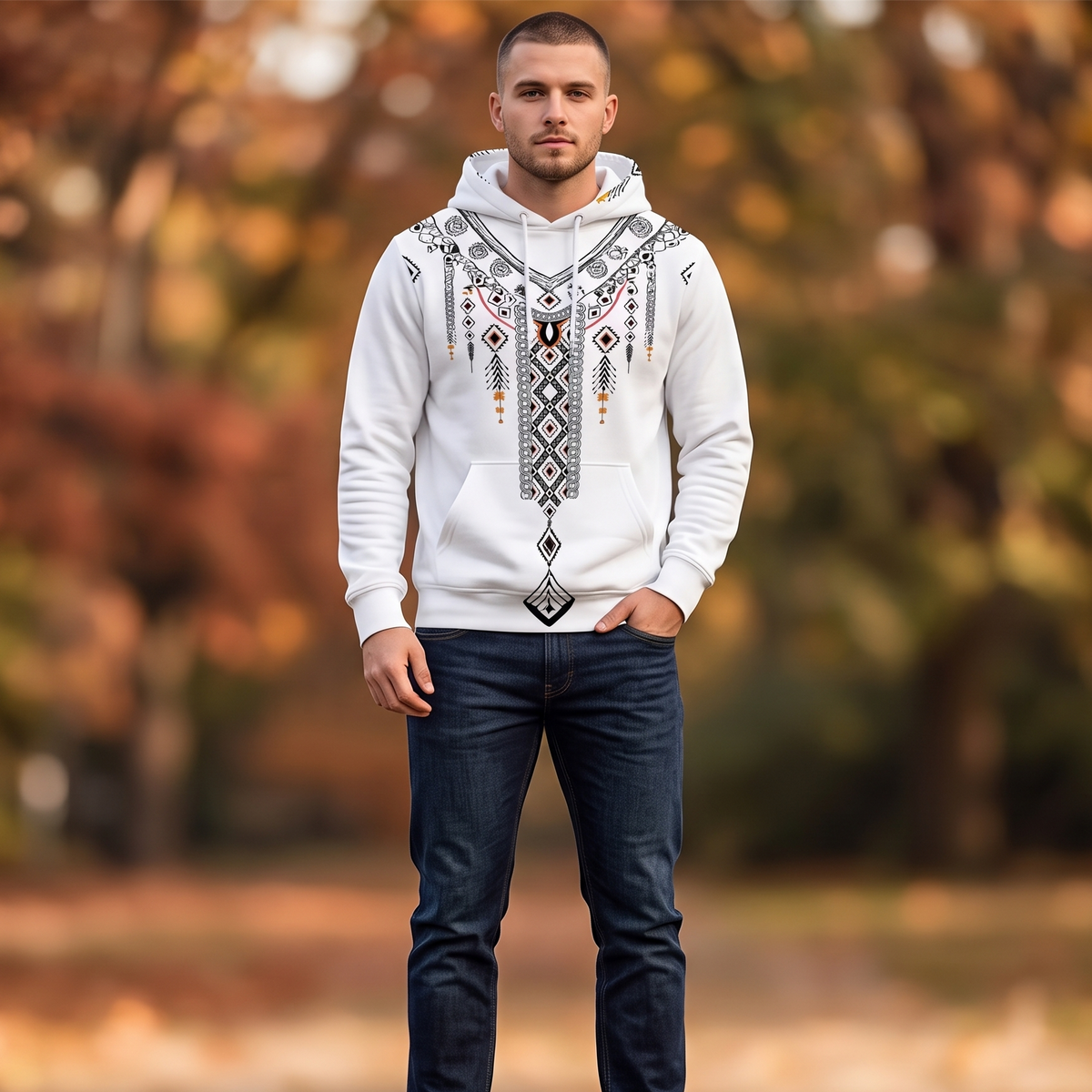 Tribal Print Hoodie