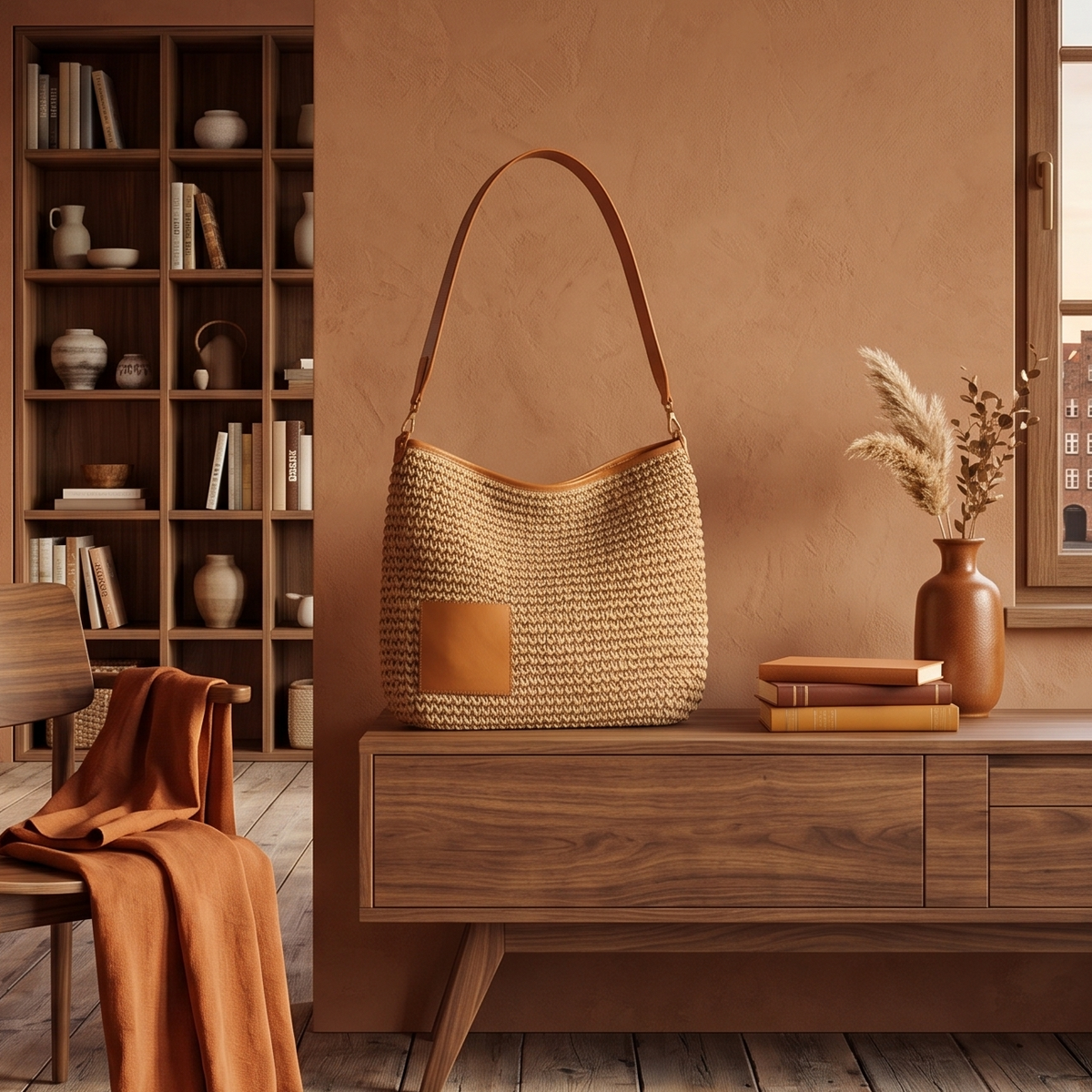 STRAW TOTE BAG