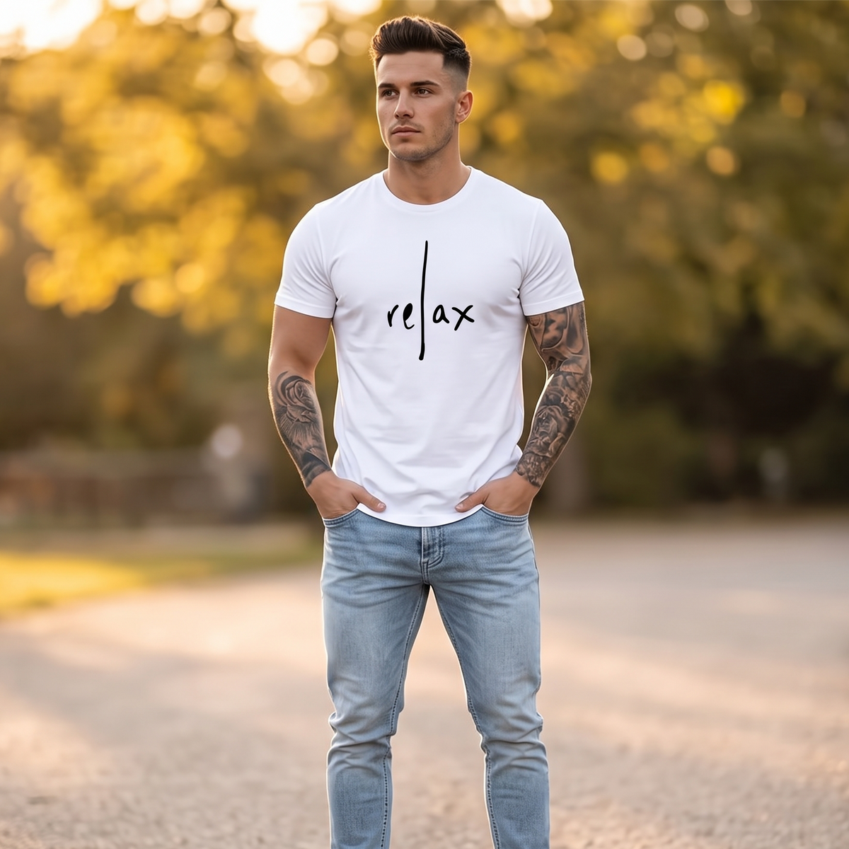 Relax Line Graphic T-Shirt