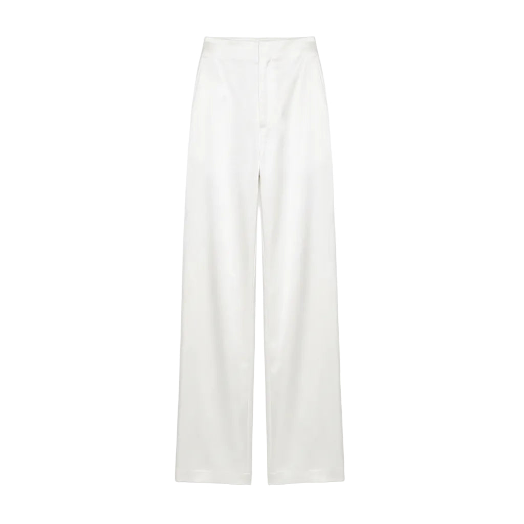 Lumière Satin Wide-Leg Trousers
