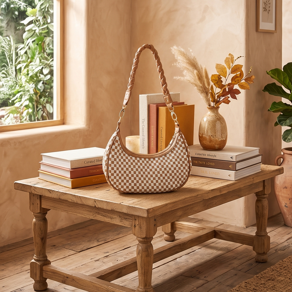 WOVEN CRESCENT BAG