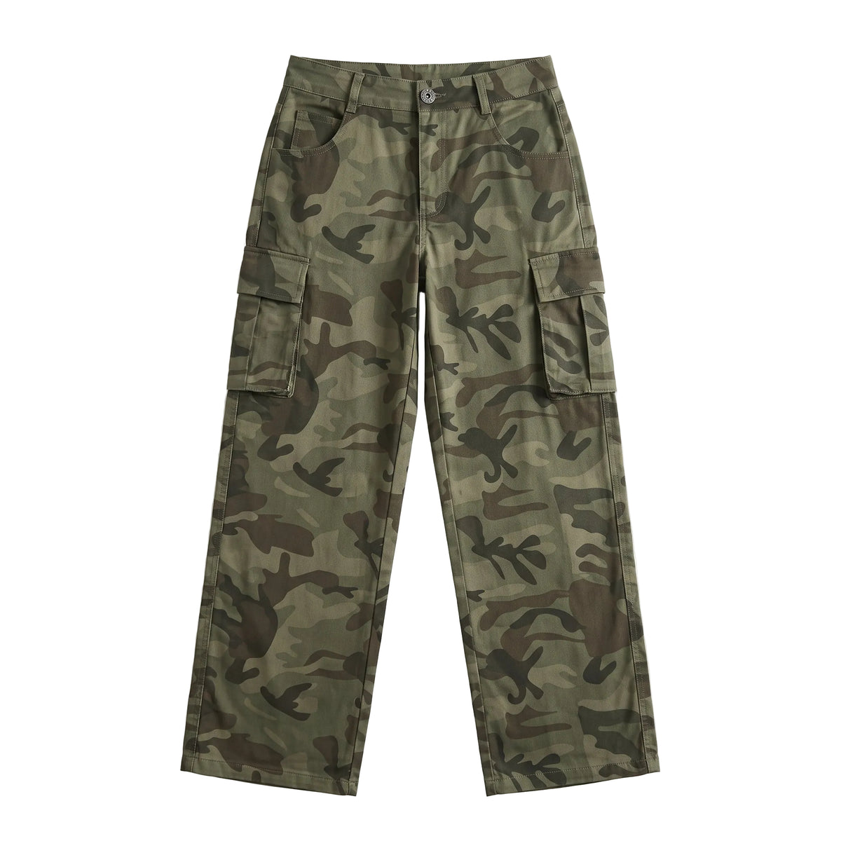 Nomi Wide-Leg Camouflage Cargo Pants