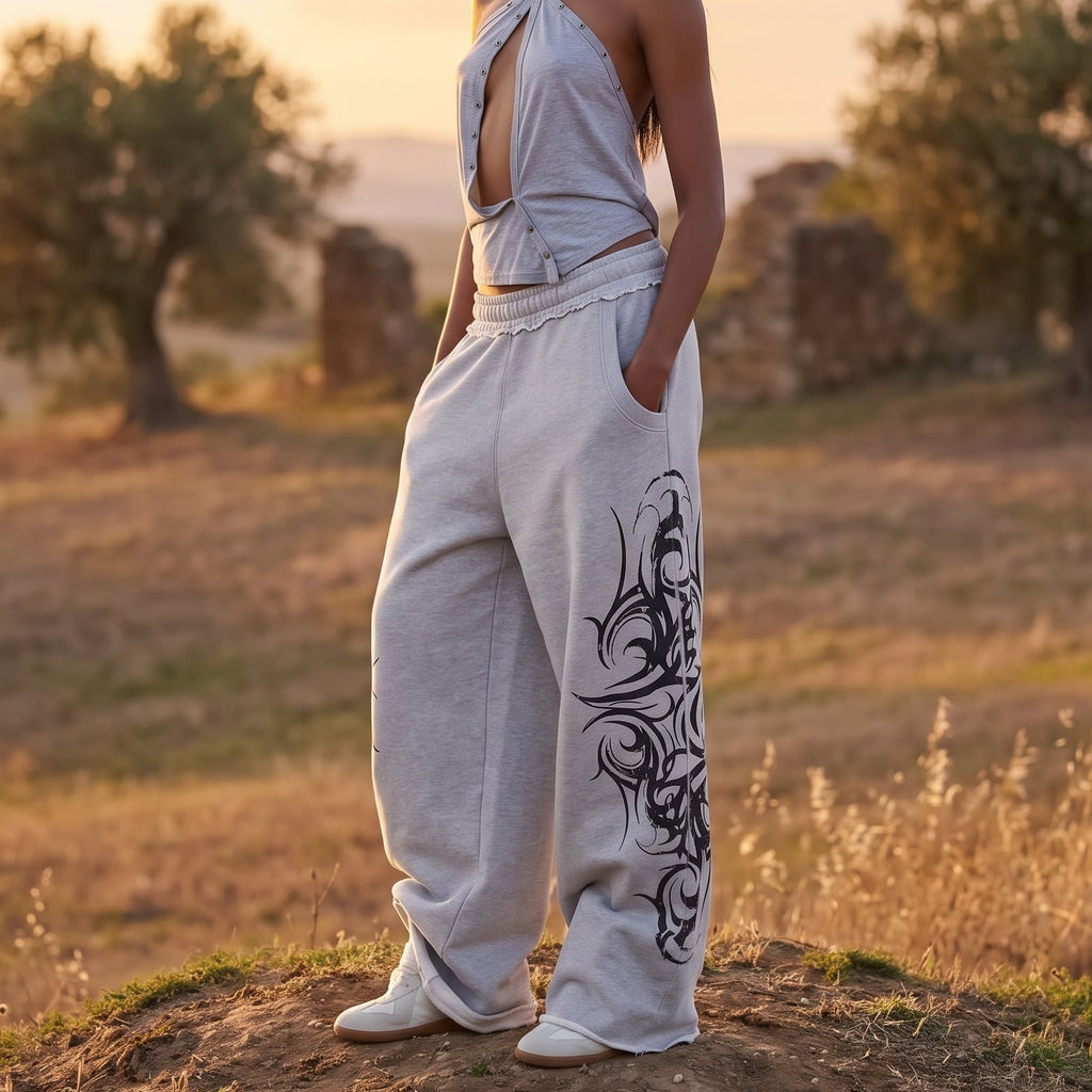 Tribal Graphic Loose Sweatpants