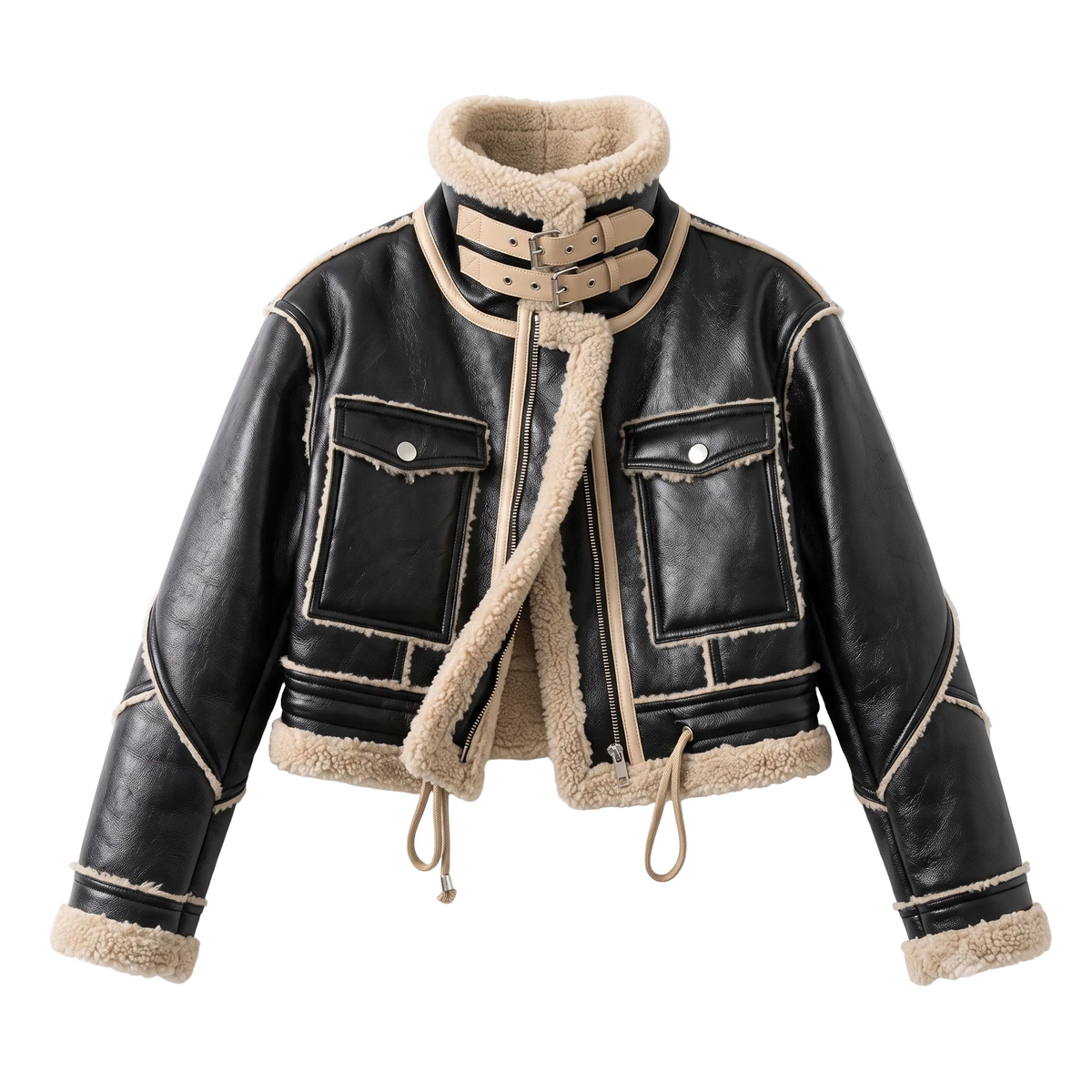 REBEL SHEARLING CROPPED Jacke