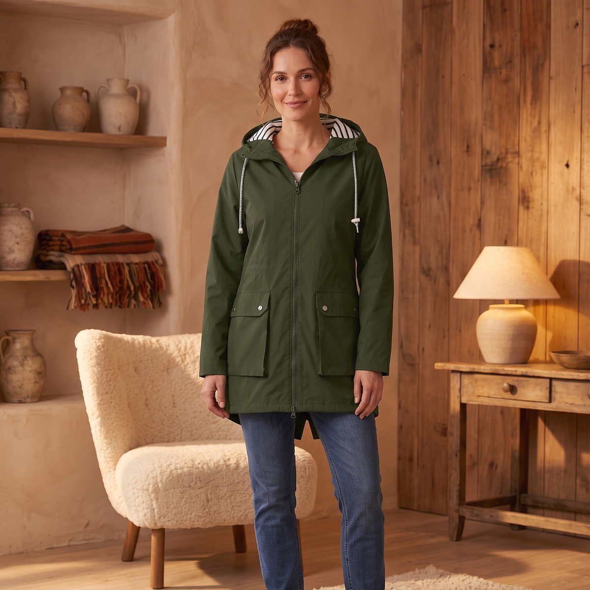 COASTAL STRIPE ALL-WEATHER Parka