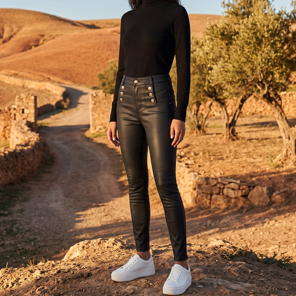 Kira Low-Waist Reflektor-Hose
