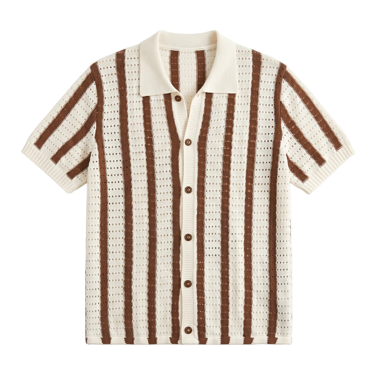 Resort Knit Striped Polo Shirt