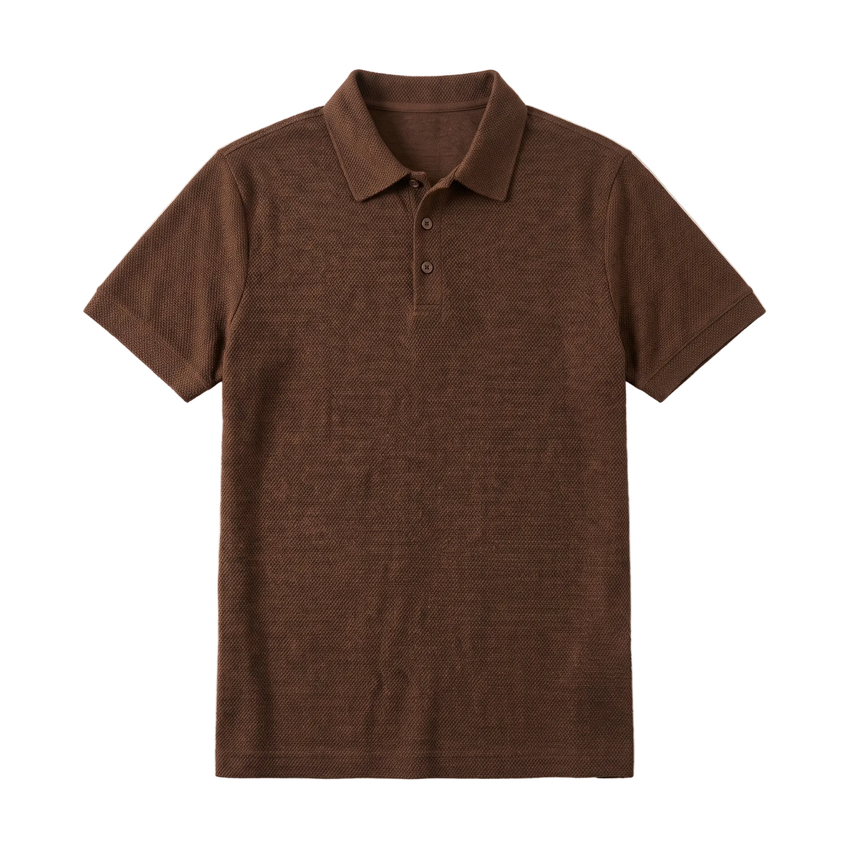 Textured Knit Polo Shirt