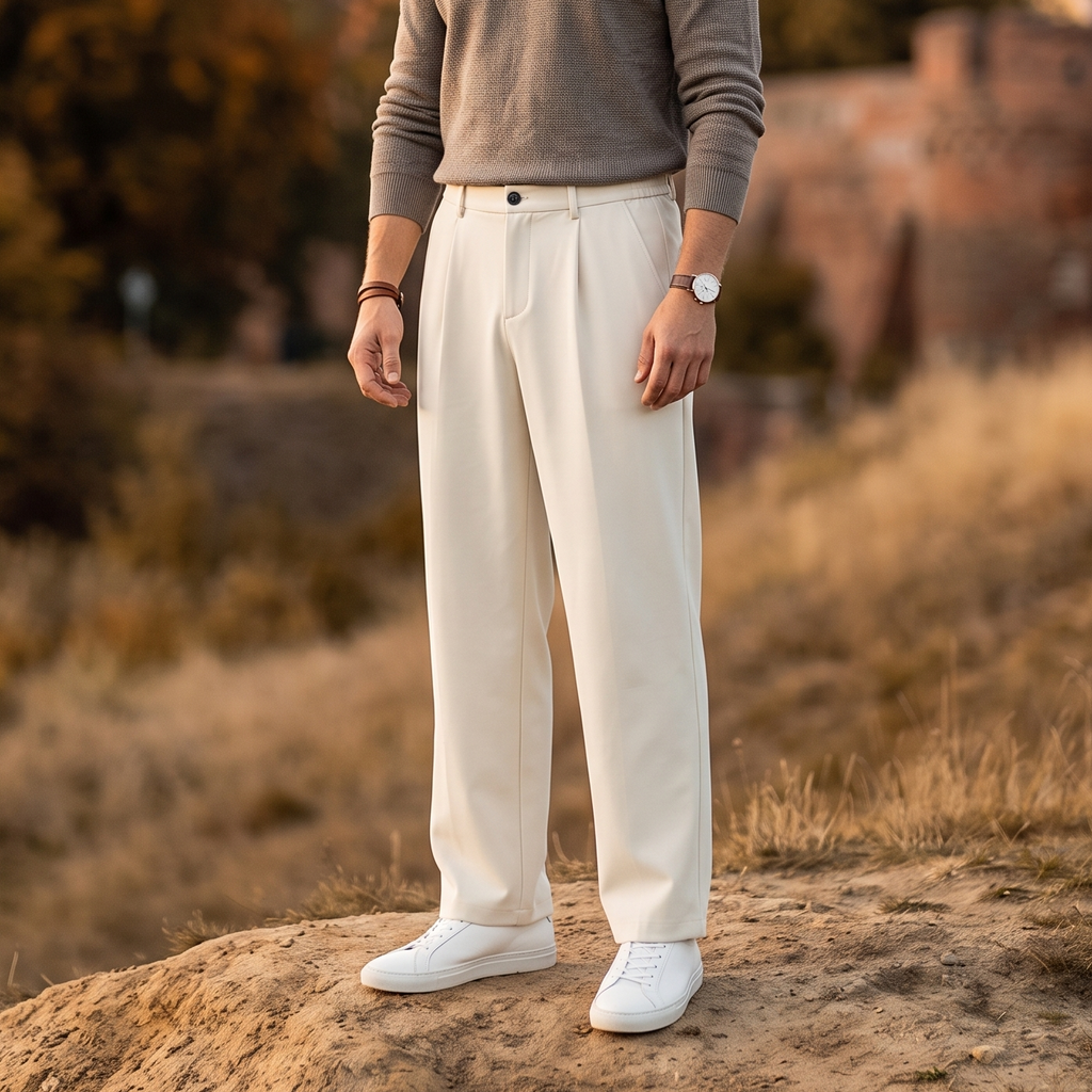 Refined Summer Straight-Leg Pants