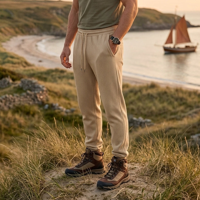 Waffle-Knit Relaxed Fit Jogger