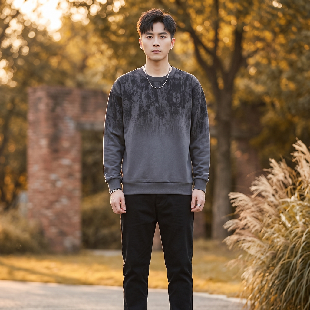 Korean Gradient Wave Hoodie