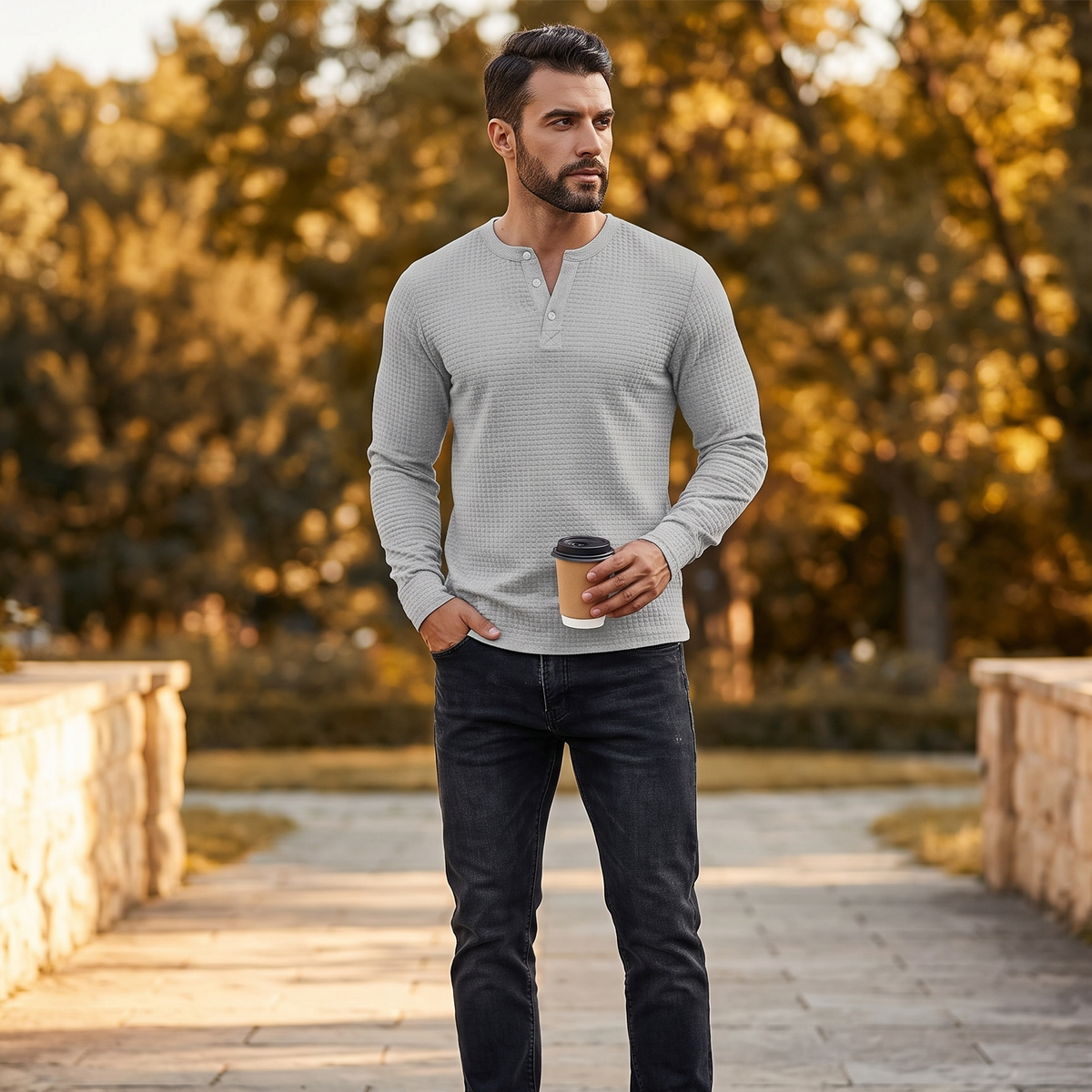 Casual Grid Sweatshirt