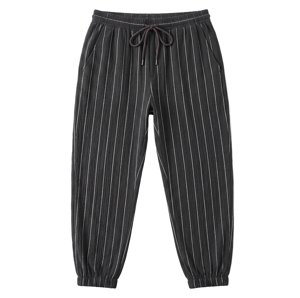 Urban Linen-Blend Striped Jogger