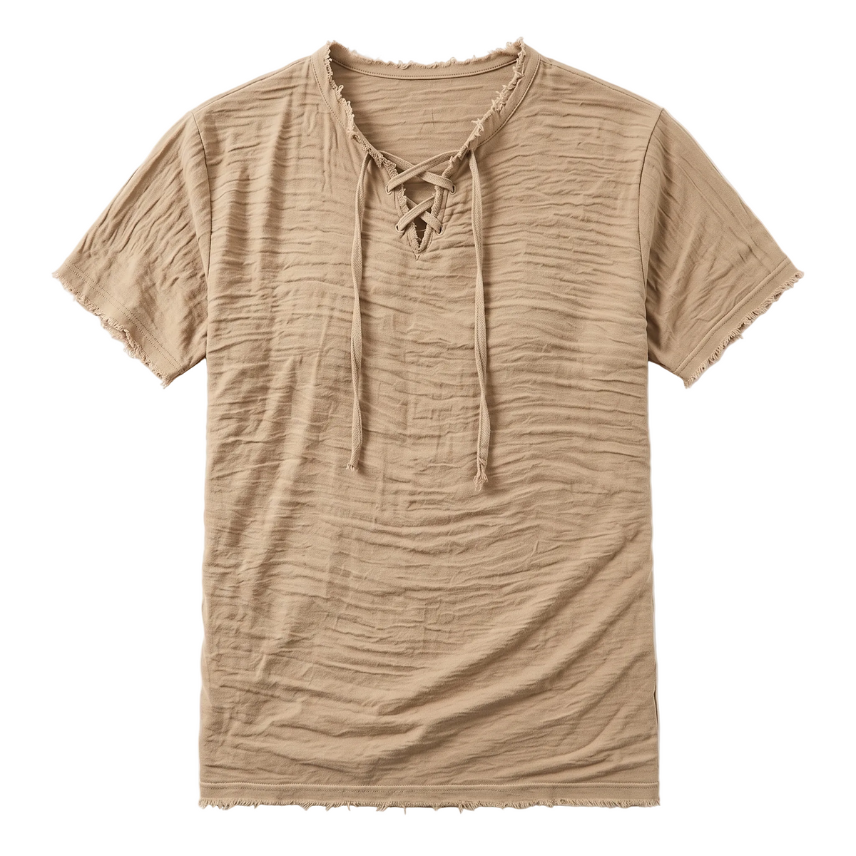 Boho Lace-Up Vintage Shirt