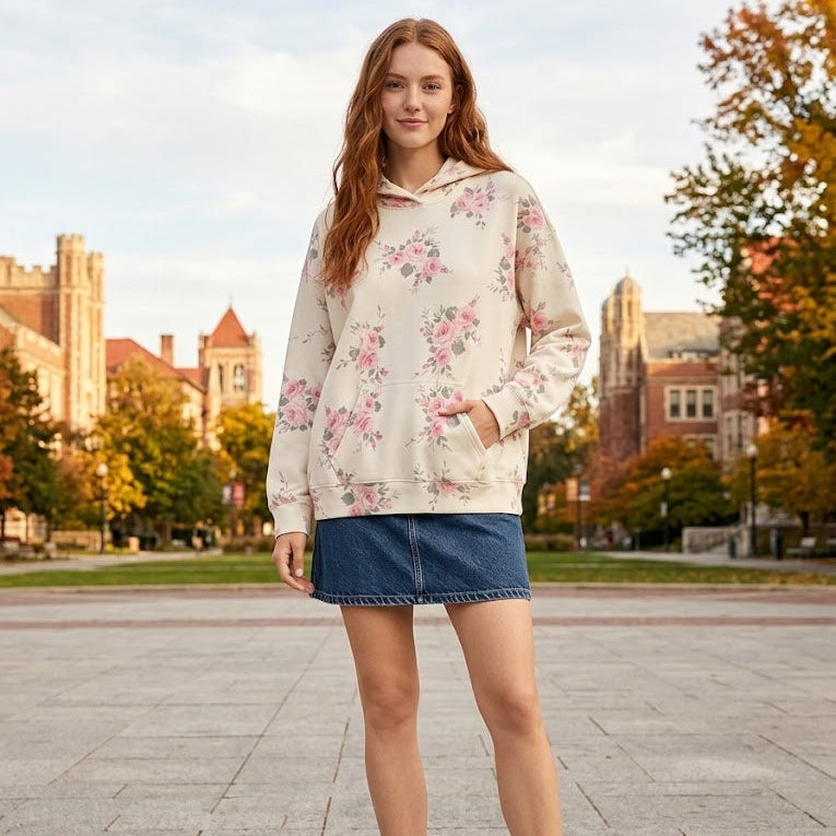 Vintage Floral Hoodie