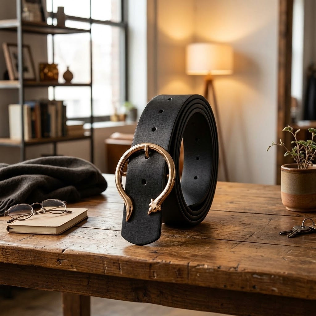 CELESTIAL ARCH – Elegant Crescent Buckle Belt
