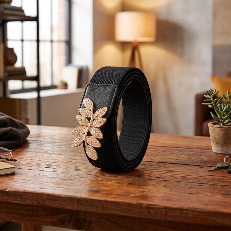 BEADED ELEGANCE – Handmade Leather Belt