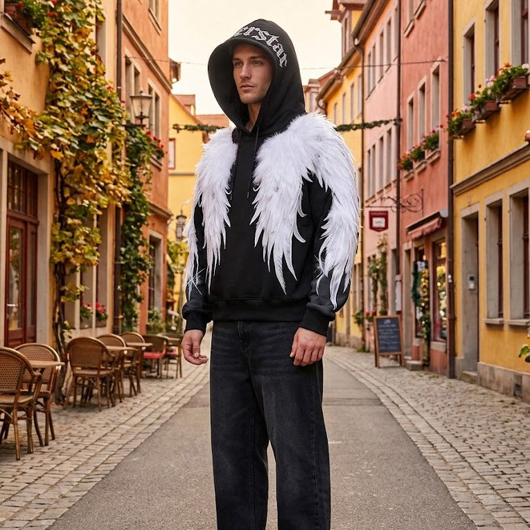 'Superstar Angel Wings' Graphic Hoodie