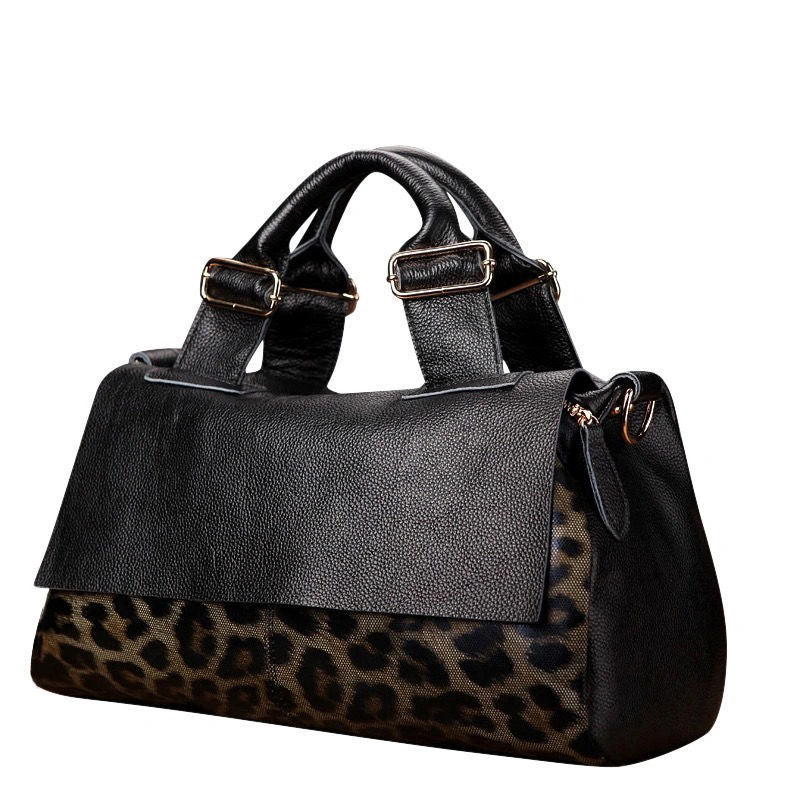 LEOPARD BOSTON BAG