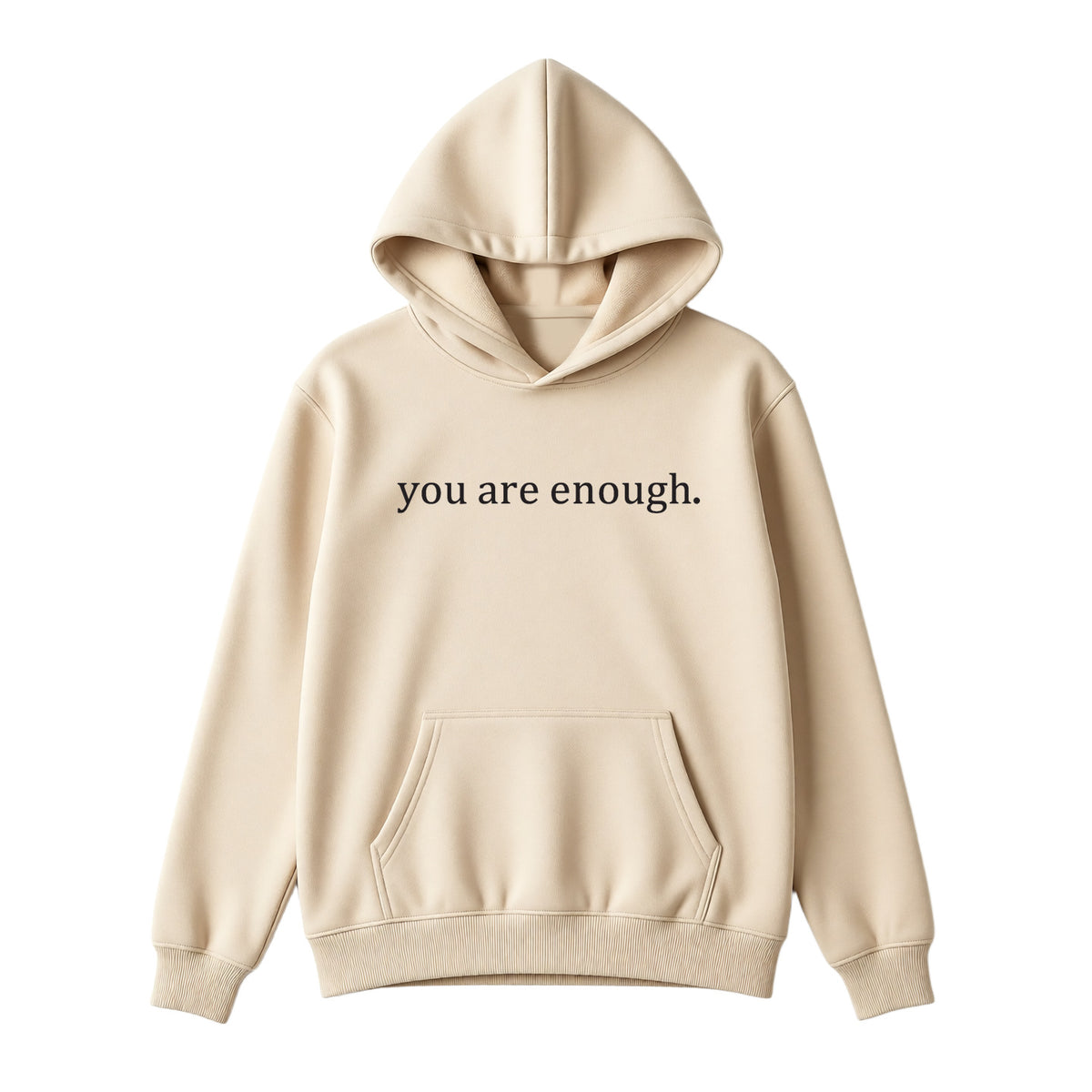 "You Are Enough" Statement Oversized Hoodie