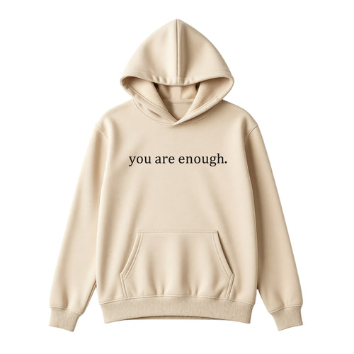 "You Are Enough" Statement Oversized Hoodie