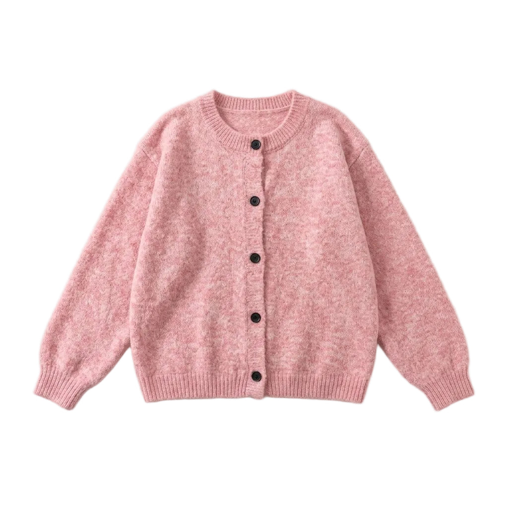 Melange Fluffy Knit Cardigan